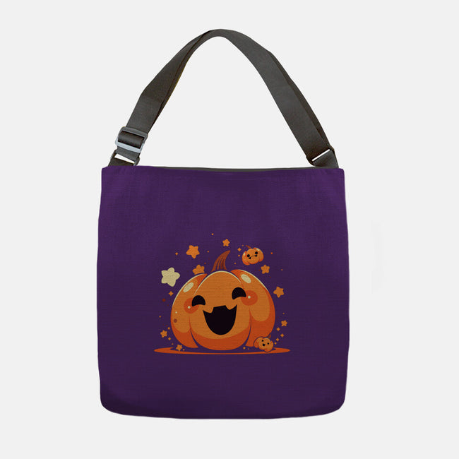 Kawaii Pumpkin Halloween-None-Adjustable Tote-Bag-neverbluetshirts