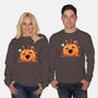 Kawaii Pumpkin Halloween-Unisex-Crew Neck-Sweatshirt-neverbluetshirts