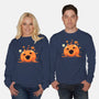 Kawaii Pumpkin Halloween-Unisex-Crew Neck-Sweatshirt-neverbluetshirts