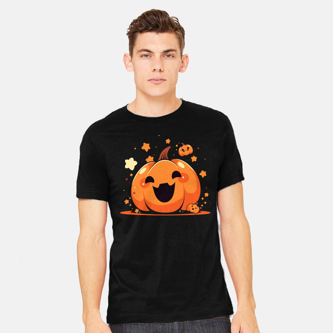 Kawaii Pumpkin Halloween-Mens-Heavyweight-Tee-neverbluetshirts