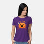 Kawaii Pumpkin Halloween-Womens-Basic-Tee-neverbluetshirts