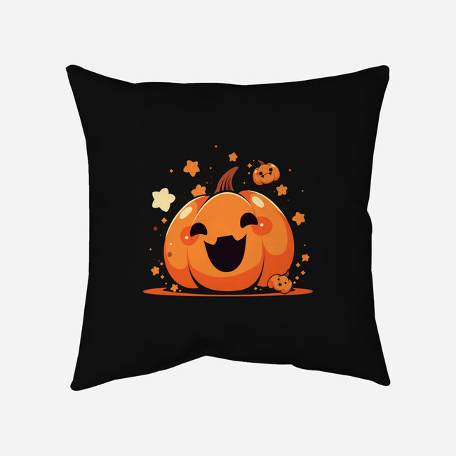 Kawaii Pumpkin Halloween-None-Removable Cover-Throw Pillow-neverbluetshirts