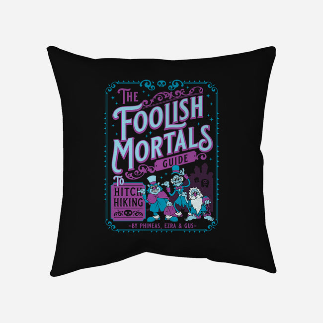 Foolish Mortals Hitchhiking Guide-None-Non-Removable Cover w Insert-Throw Pillow-Nemons