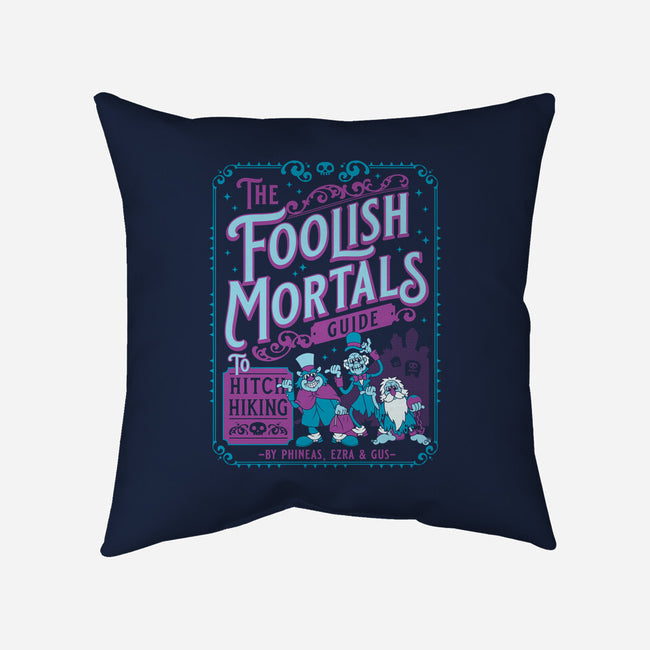 Foolish Mortals Hitchhiking Guide-None-Non-Removable Cover w Insert-Throw Pillow-Nemons