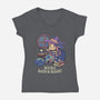 Books Rain And Magic-Womens-V-Neck-Tee-Geekydog