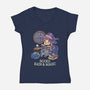 Books Rain And Magic-Womens-V-Neck-Tee-Geekydog