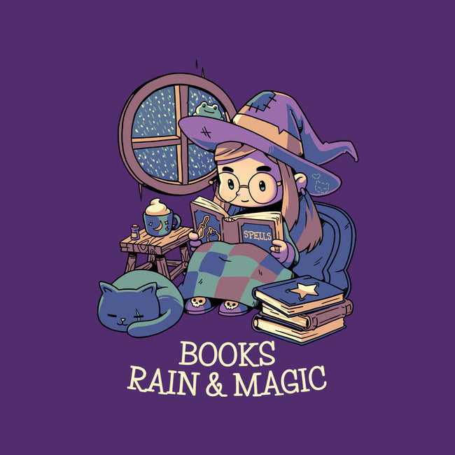 Books Rain And Magic-None-Stretched-Canvas-Geekydog