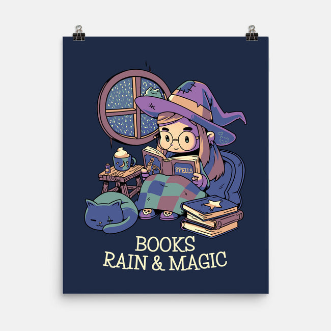 Books Rain And Magic-None-Matte-Poster-Geekydog