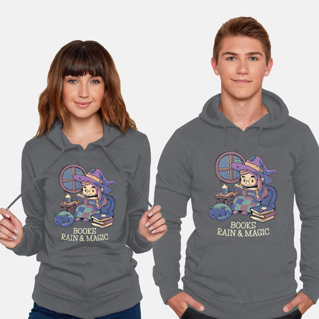 Books Rain And Magic-Unisex-Pullover-Sweatshirt-Geekydog