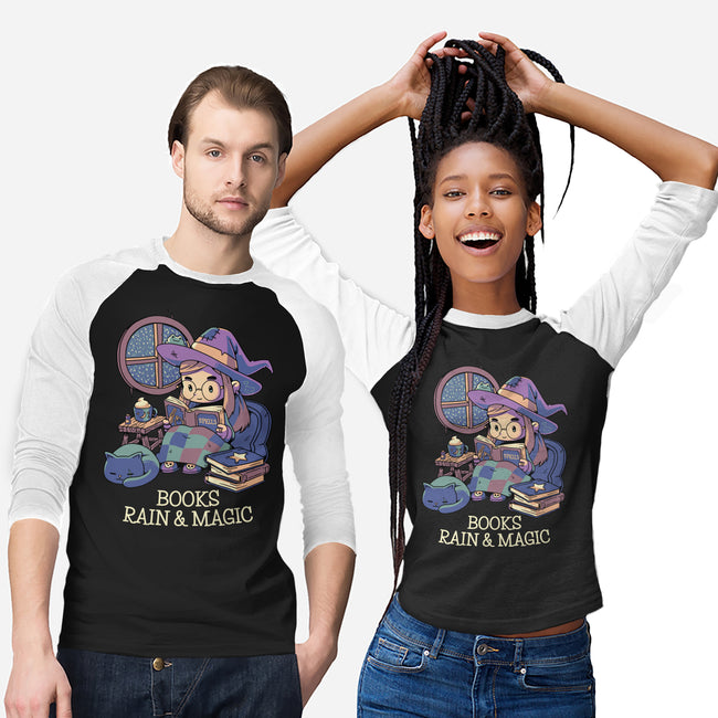 Books Rain And Magic-Unisex-Baseball-Tee-Geekydog