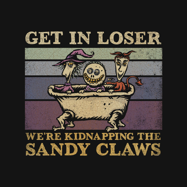 We're Kidnapping The Sandy Claws-Womens-V-Neck-Tee-kg07