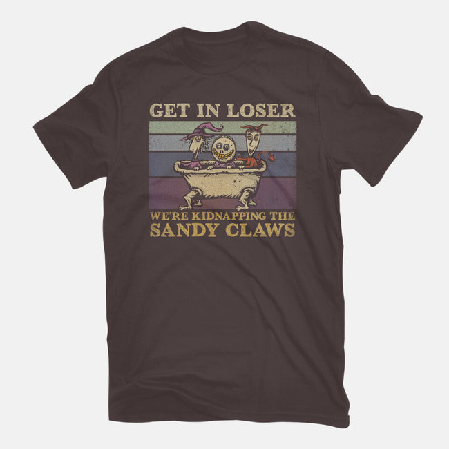 We're Kidnapping The Sandy Claws-Womens-Basic-Tee-kg07