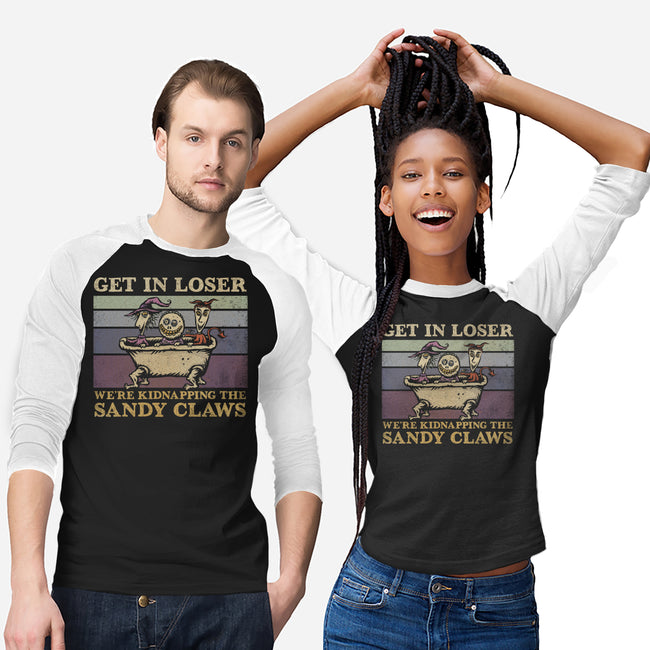 We're Kidnapping The Sandy Claws-Unisex-Baseball-Tee-kg07