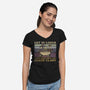 We're Kidnapping The Sandy Claws-Womens-V-Neck-Tee-kg07