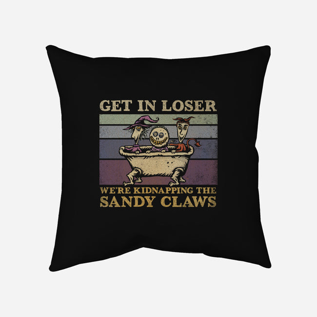 We're Kidnapping The Sandy Claws-None-Removable Cover-Throw Pillow-kg07