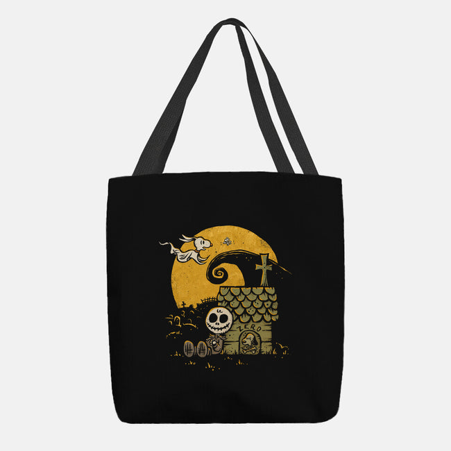 A Boy And His Ghost Dog-None-Basic Tote-Bag-kg07