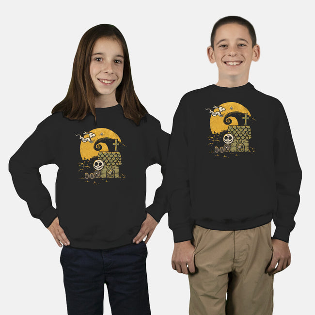 A Boy And His Ghost Dog-Youth-Crew Neck-Sweatshirt-kg07