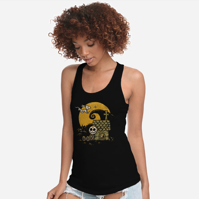 A Boy And His Ghost Dog-Womens-Racerback-Tank-kg07