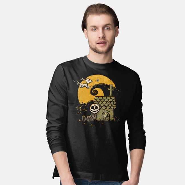 A Boy And His Ghost Dog-Mens-Long Sleeved-Tee-kg07