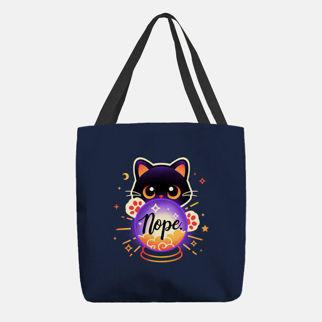 Cat Crystal Ball-None-Basic Tote-Bag-NemiMakeit