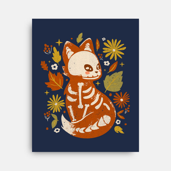 Fox Skeleton-None-Stretched-Canvas-IKILO