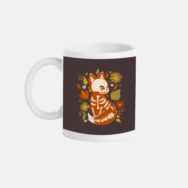 Fox Skeleton-None-Mug-Drinkware-IKILO