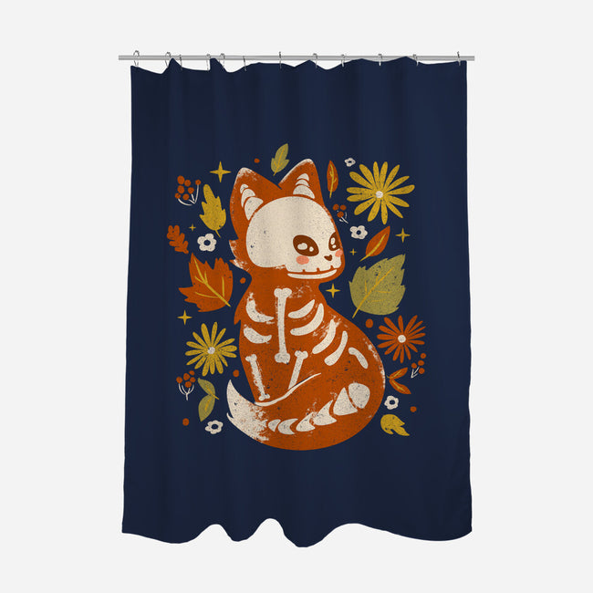 Fox Skeleton-None-Polyester-Shower Curtain-IKILO
