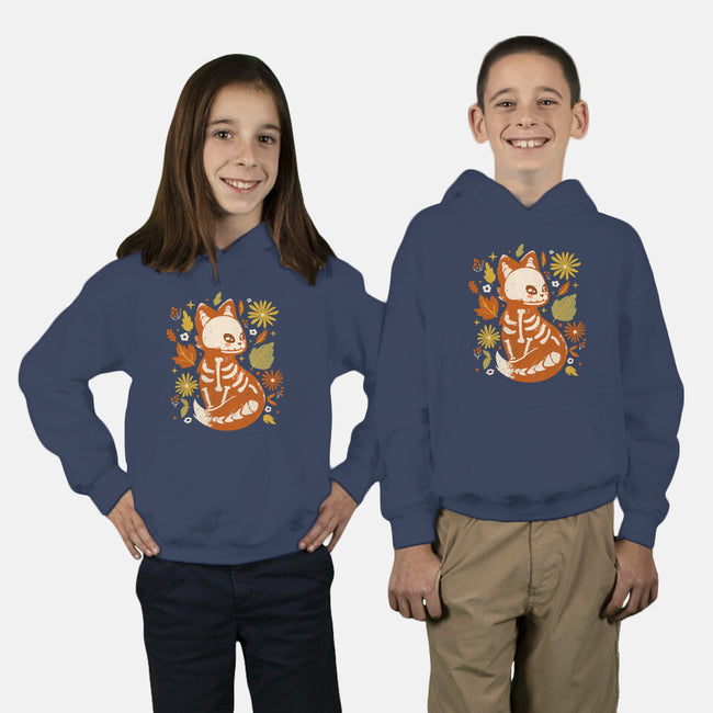 Fox Skeleton-Youth-Pullover-Sweatshirt-IKILO