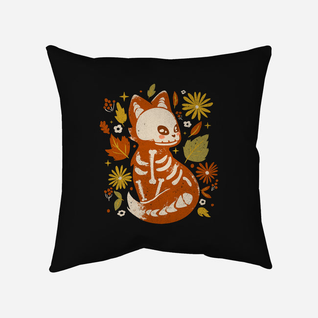 Fox Skeleton-None-Removable Cover w Insert-Throw Pillow-IKILO