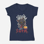 Spooky Cutie-Womens-V-Neck-Tee-Geekydog