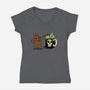 Voodoo Brew-Womens-V-Neck-Tee-SteveOramA