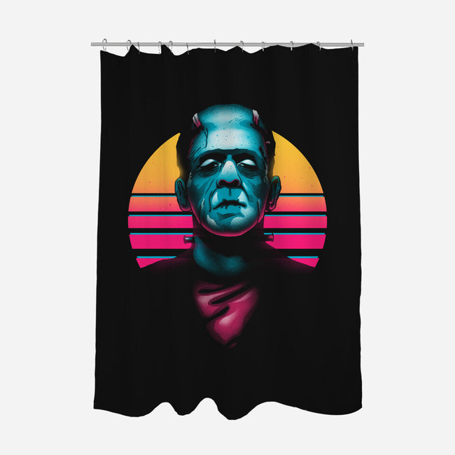 Retro Monsta-None-Polyester-Shower Curtain-Getsousa!