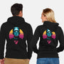 Retro Monsta-Unisex-Zip-Up-Sweatshirt-Getsousa!