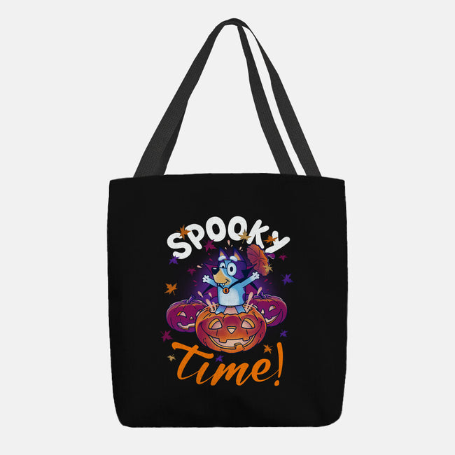 Bluey Spooky Time-None-Basic Tote-Bag-Getsousa!