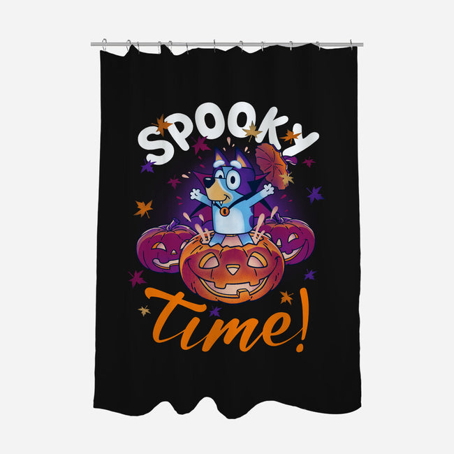 Bluey Spooky Time-None-Polyester-Shower Curtain-Getsousa!