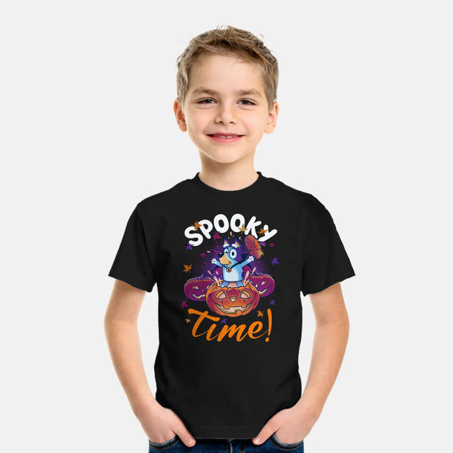 Bluey Spooky Time-Youth-Basic-Tee-Getsousa!