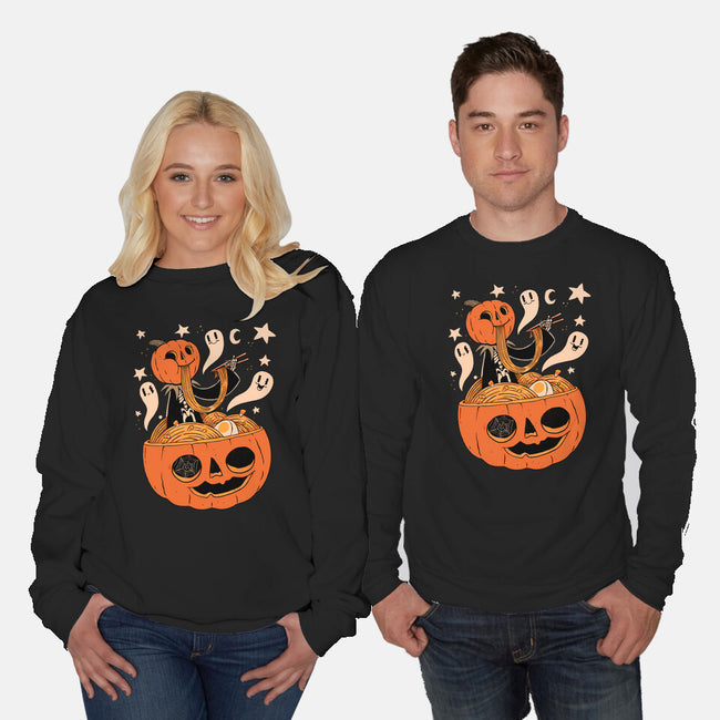 Spooky Ramen-Unisex-Crew Neck-Sweatshirt-ppmid