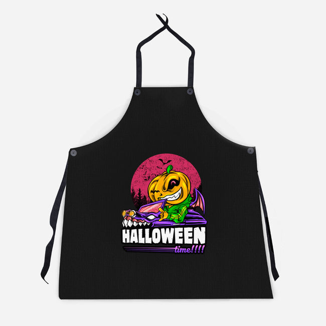 Time For Halloween-Unisex-Kitchen-Apron-spoilerinc