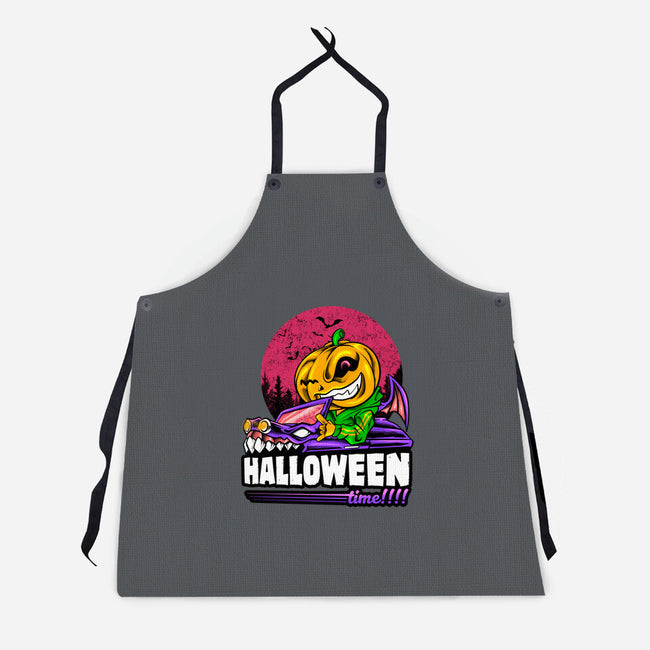 Time For Halloween-Unisex-Kitchen-Apron-spoilerinc