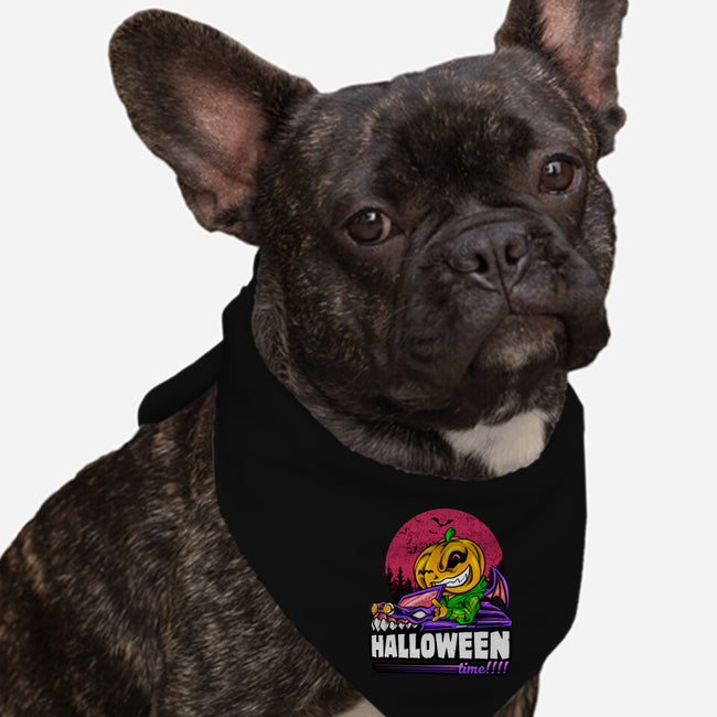 Time For Halloween-Dog-Bandana-Pet Collar-spoilerinc