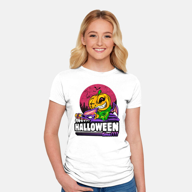 Time For Halloween-Womens-Fitted-Tee-spoilerinc