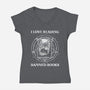 Evil Reader-Womens-V-Neck-Tee-retrodivision