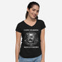 Evil Reader-Womens-V-Neck-Tee-retrodivision