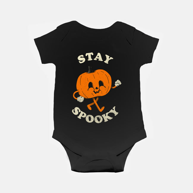Stay Spooky Pumpkin-Baby-Basic-Onesie-zachterrelldraws