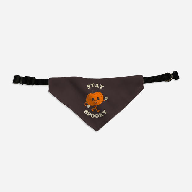 Stay Spooky Pumpkin-Dog-Adjustable-Pet Collar-zachterrelldraws