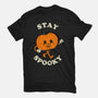 Stay Spooky Pumpkin-Womens-Fitted-Tee-zachterrelldraws