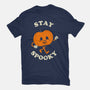 Stay Spooky Pumpkin-Womens-Fitted-Tee-zachterrelldraws