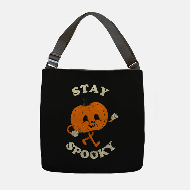 Stay Spooky Pumpkin-None-Adjustable Tote-Bag-zachterrelldraws