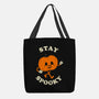 Stay Spooky Pumpkin-None-Basic Tote-Bag-zachterrelldraws