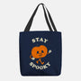 Stay Spooky Pumpkin-None-Basic Tote-Bag-zachterrelldraws